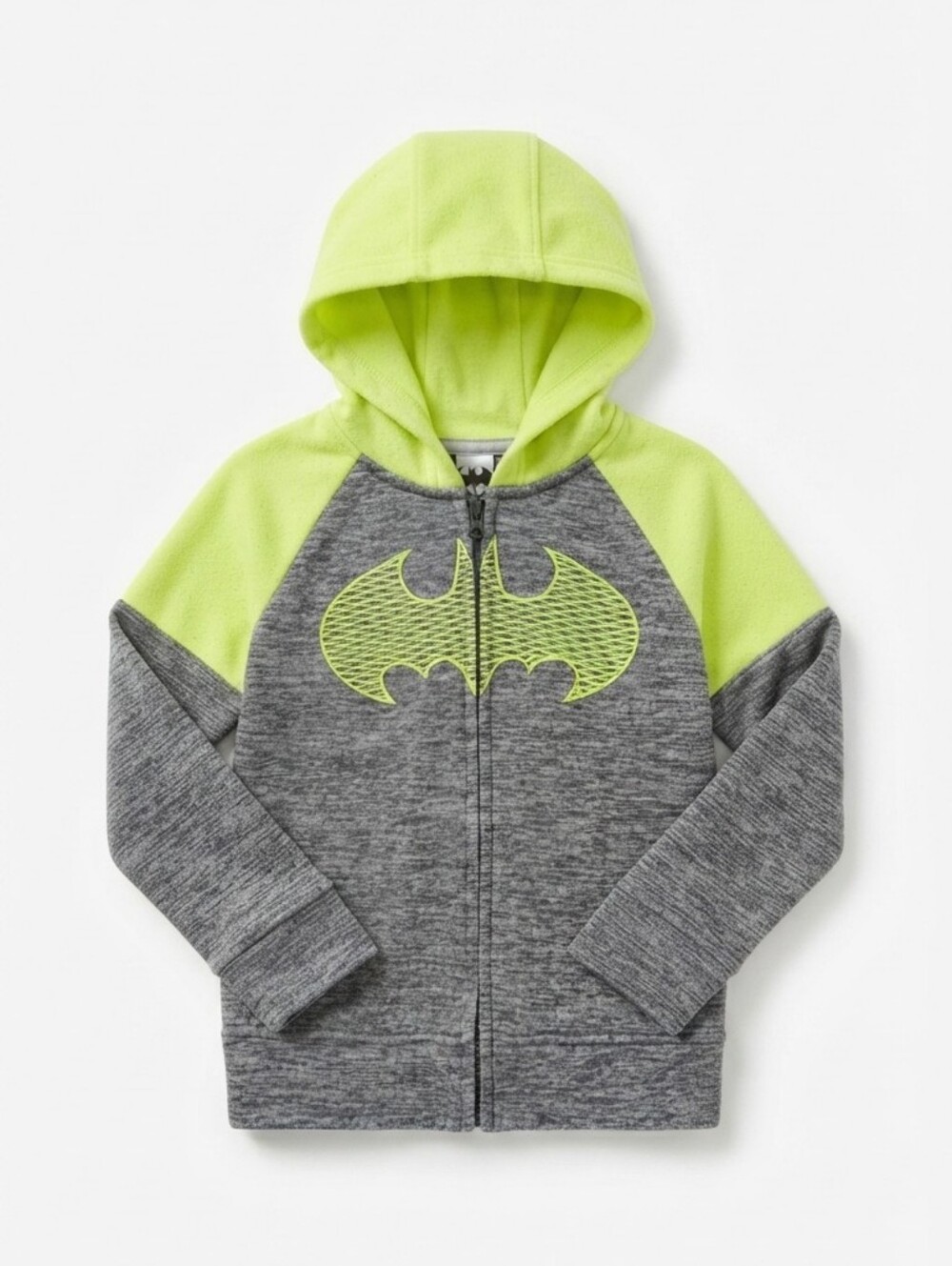 🚸4/$12🚸DC Comics Batman Boys Zip-Up Hoodie Size S 5/6 Gray Superhero Jacket